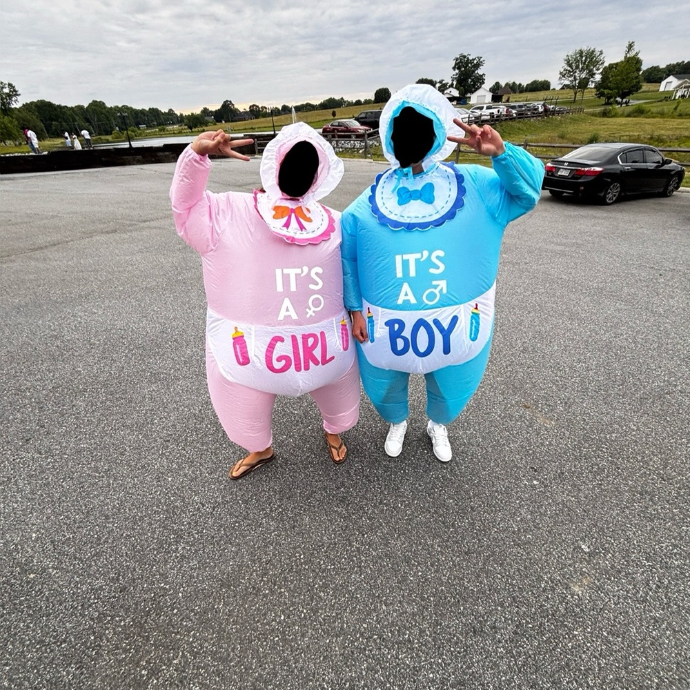 Inflatable Baby Costume Set - Pink and Blue